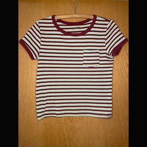 Arizona Jeans Multicolor Striped Cropped Tee Size L